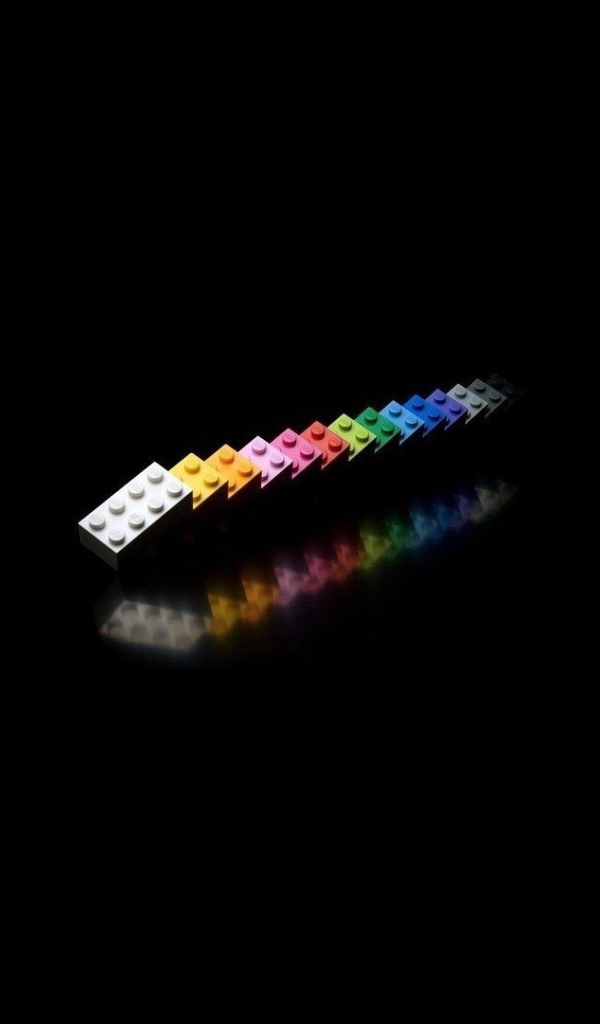 Colorful lego on black wallpaper