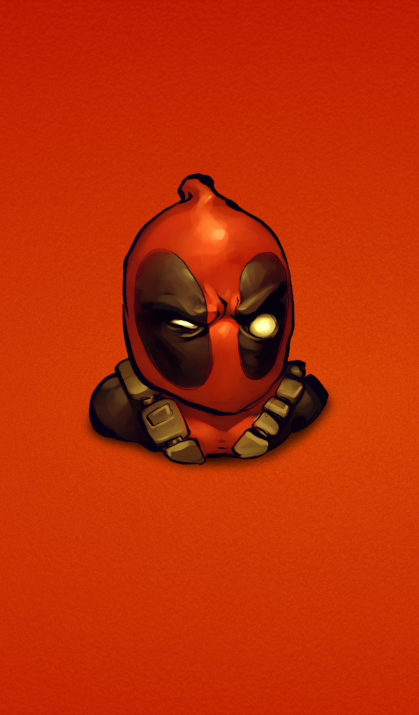 Дэдпул на красном фоне