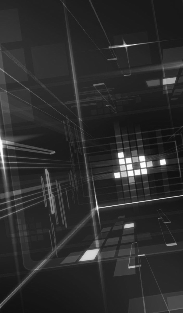 Стекло на черных обоях