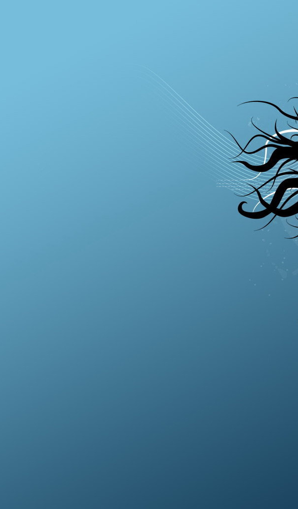 Голова девушки на синем фоне