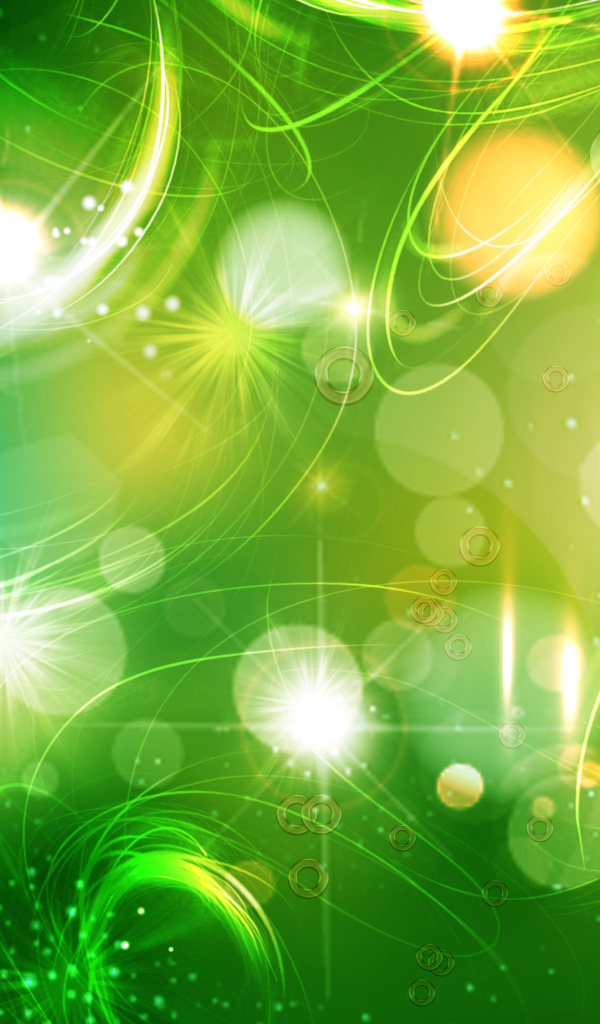 Оранжево зеленая абстракция