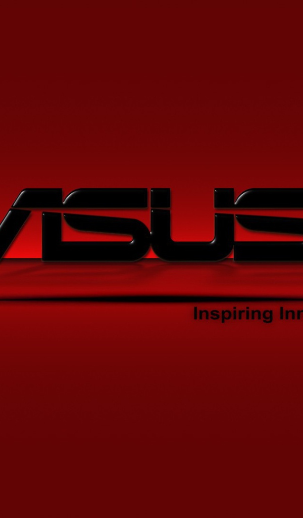Логотип ASUS на красном фоне