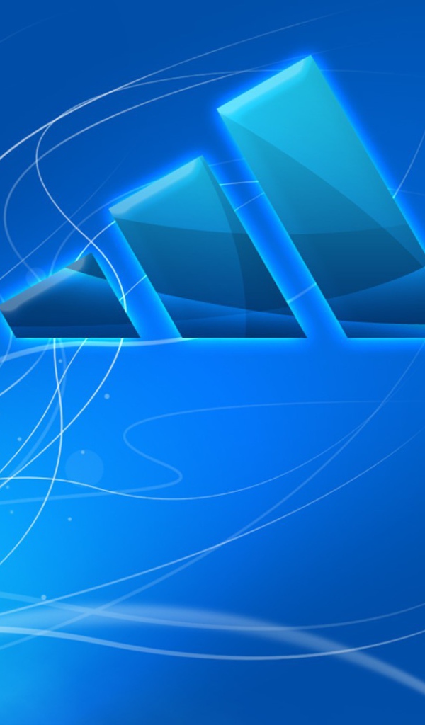 Голубой логотип Адидас