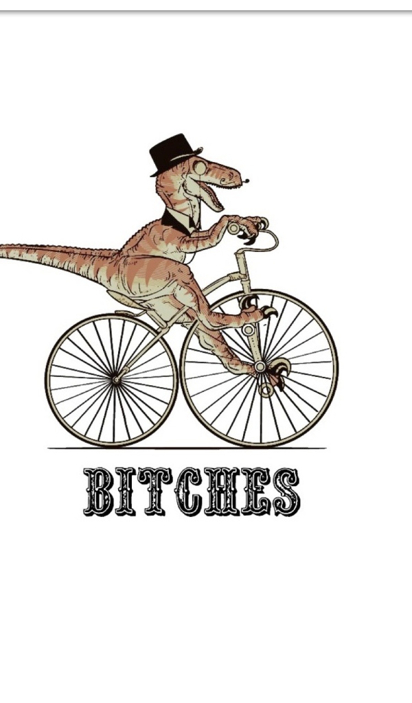 Динозавр на велосипеде