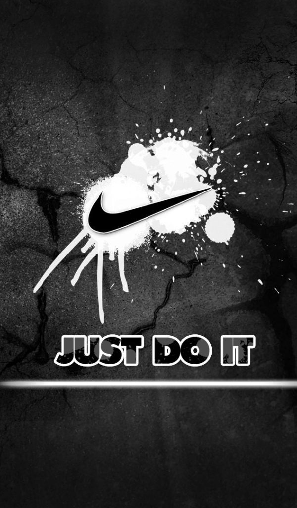 Символ Найк на асфальте