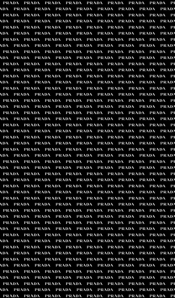 Текстура из названия бренда Prada