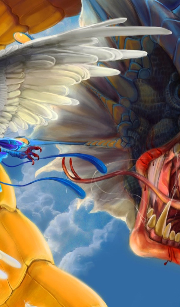 Дракон и птица Покемон