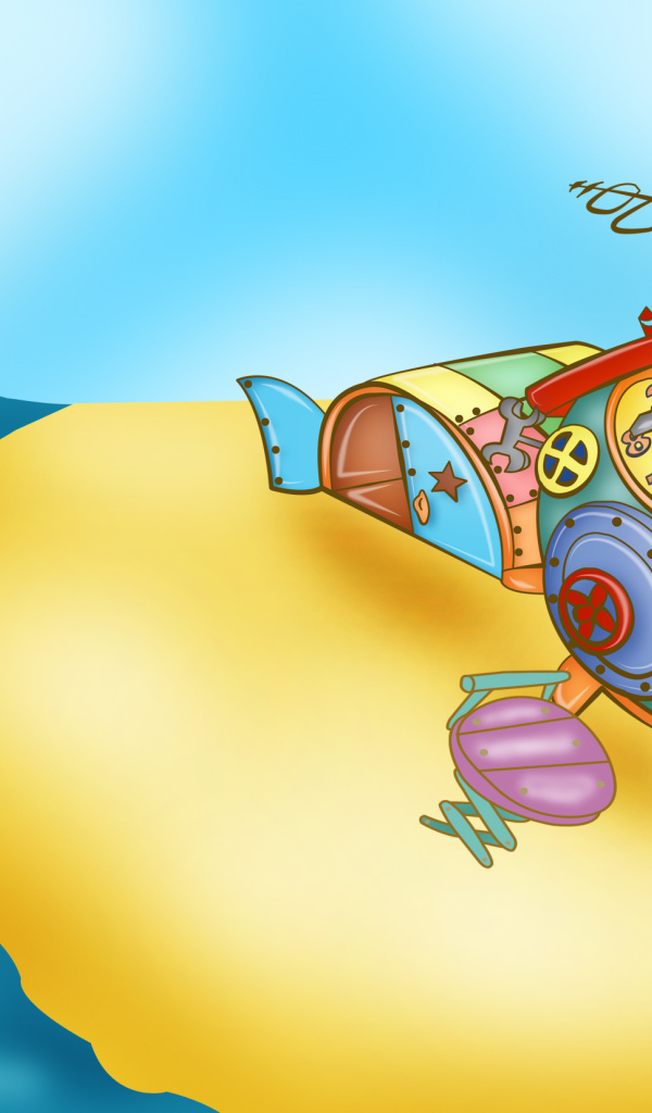 Пляж в мультфильме Смешарики