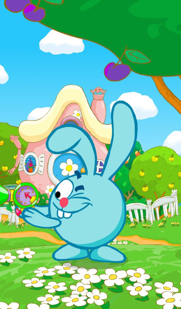 Крош у своего дома в мультфильме Смешарики