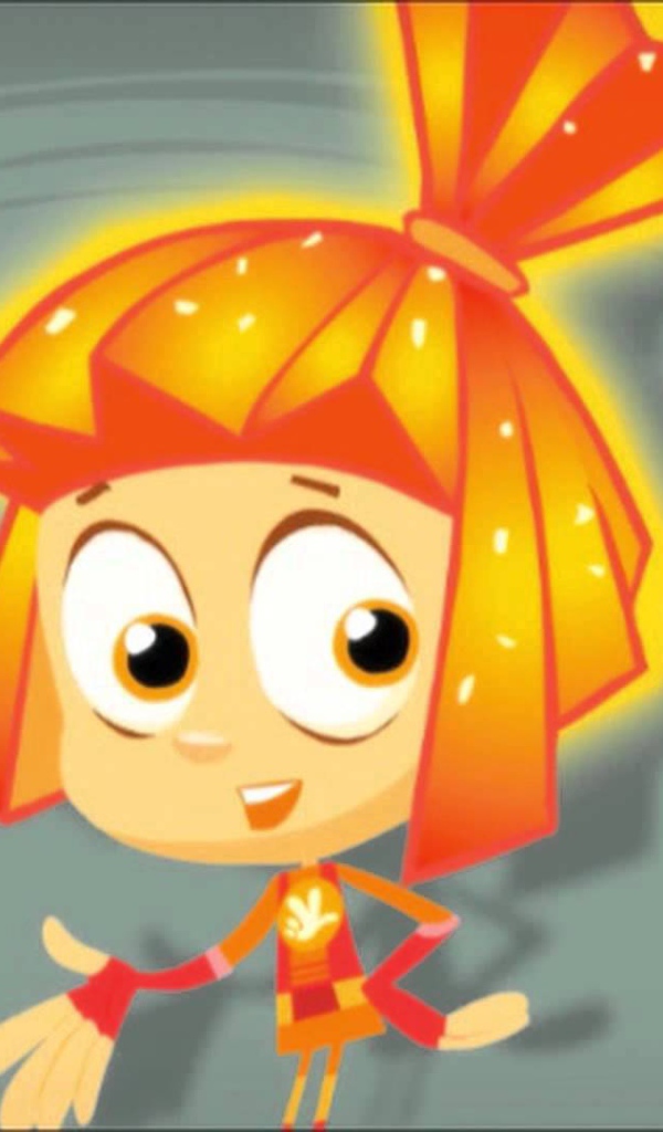 Рыжеволосая героиня мультфильма Фиксики