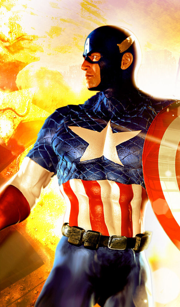 Супер герой Капитан Америка