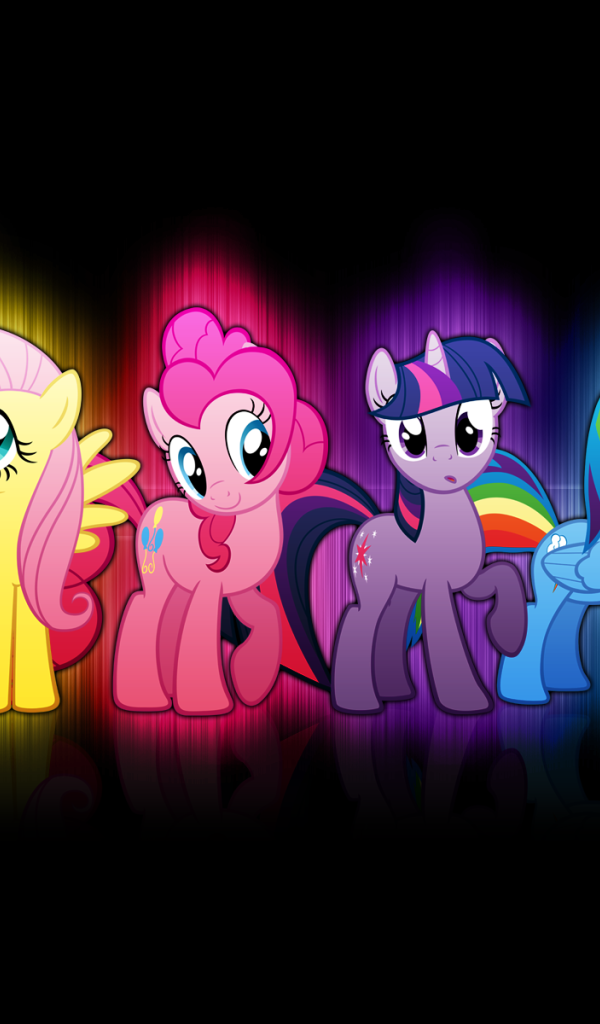 Разноцветные маленькие пони