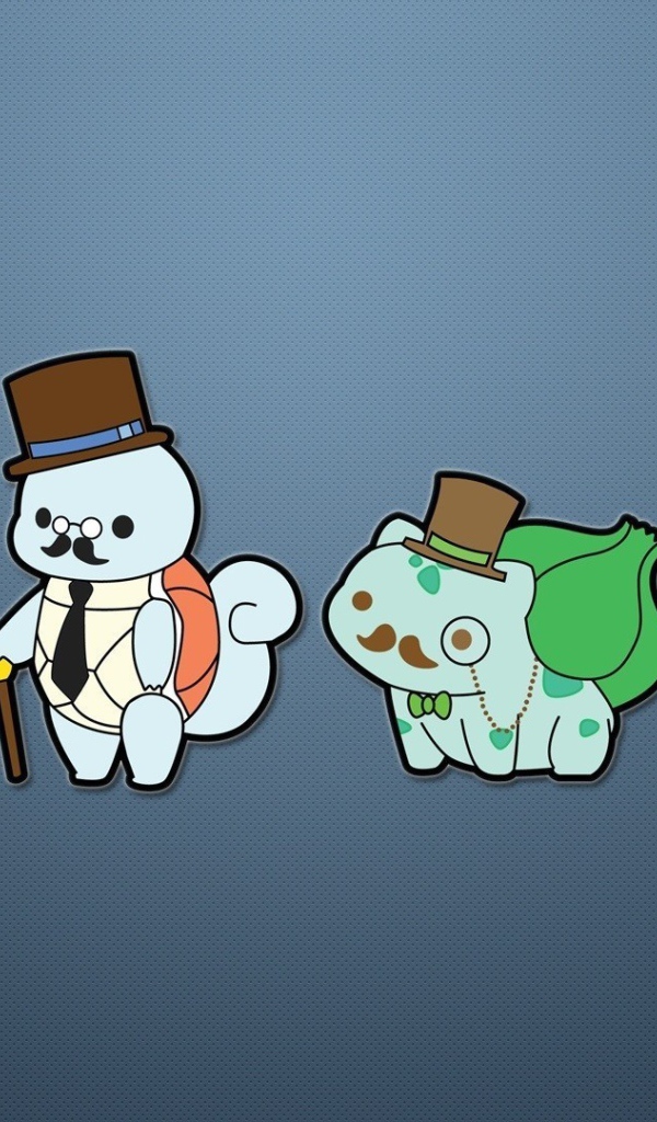 Покемон на сером фоне