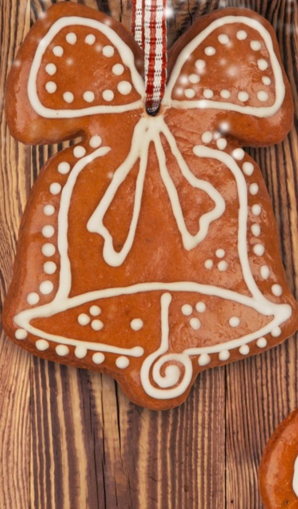 Рождественские печенья на тесемках