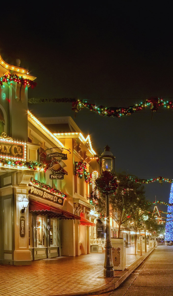 Украшенный город на Рождество