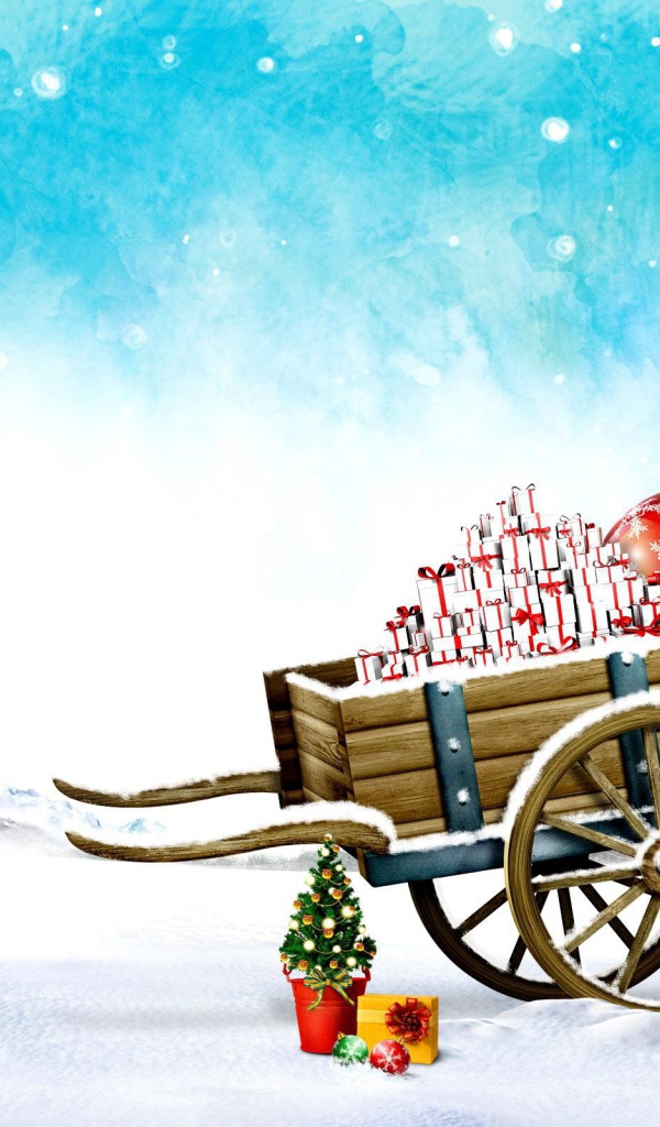 Сани Санта Клауса на Рождество