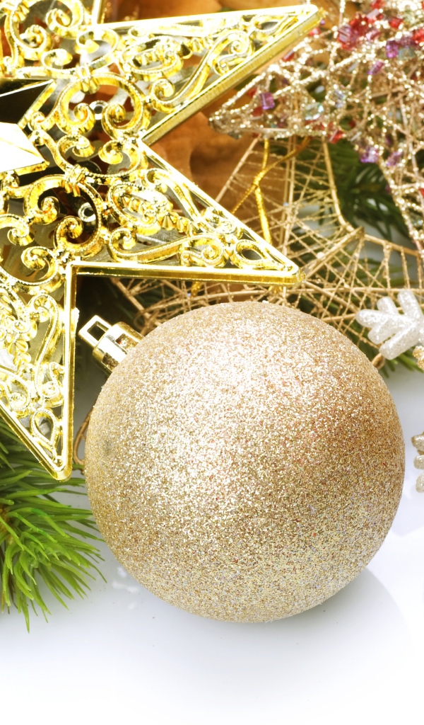 Звезды и шар на елку