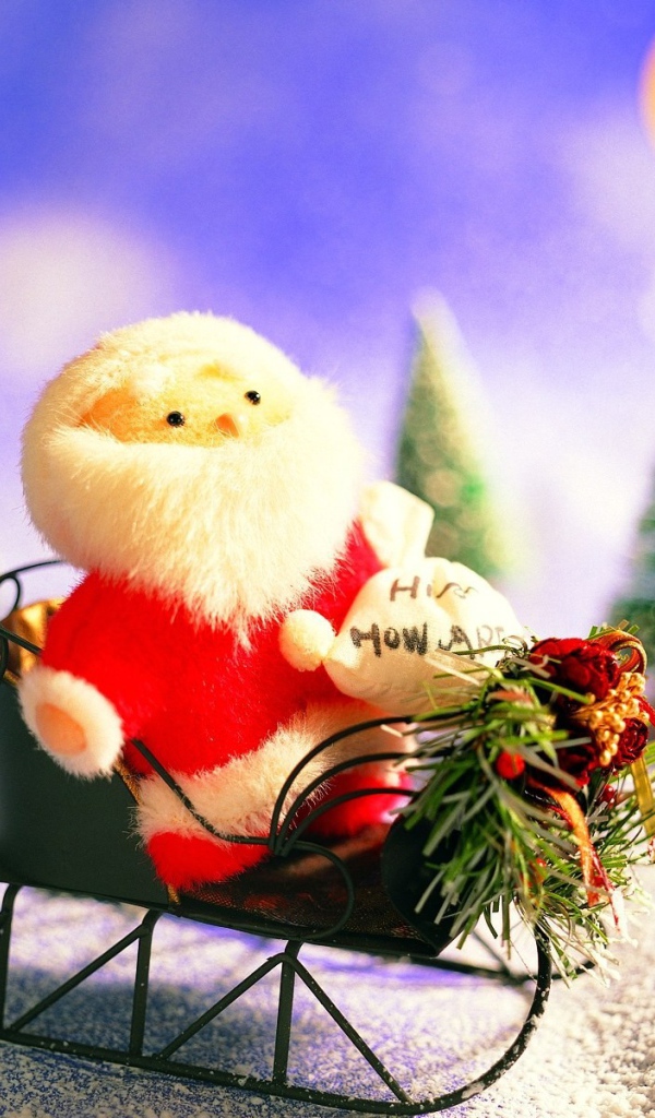 Дед Мороз на санках