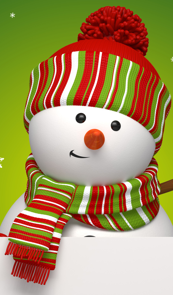 Снеговик машет рукой