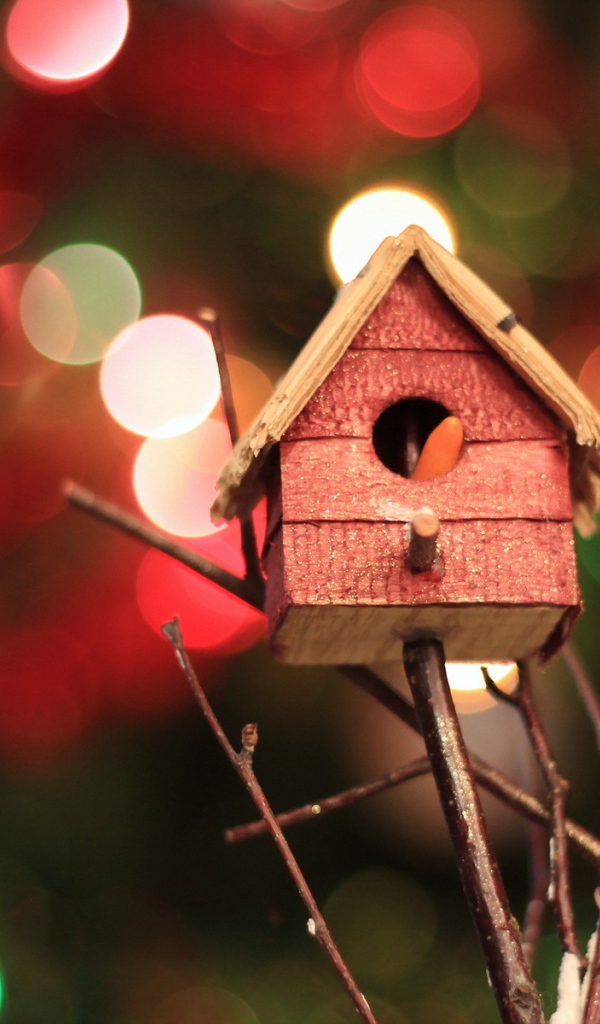 Снеговик с домиком для птиц