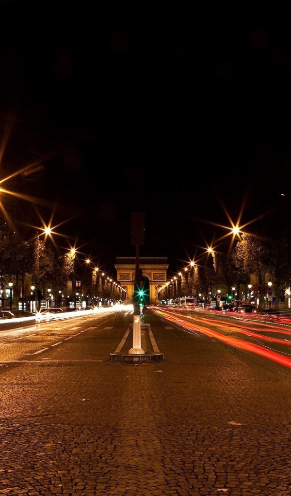 Ночная улица парижа