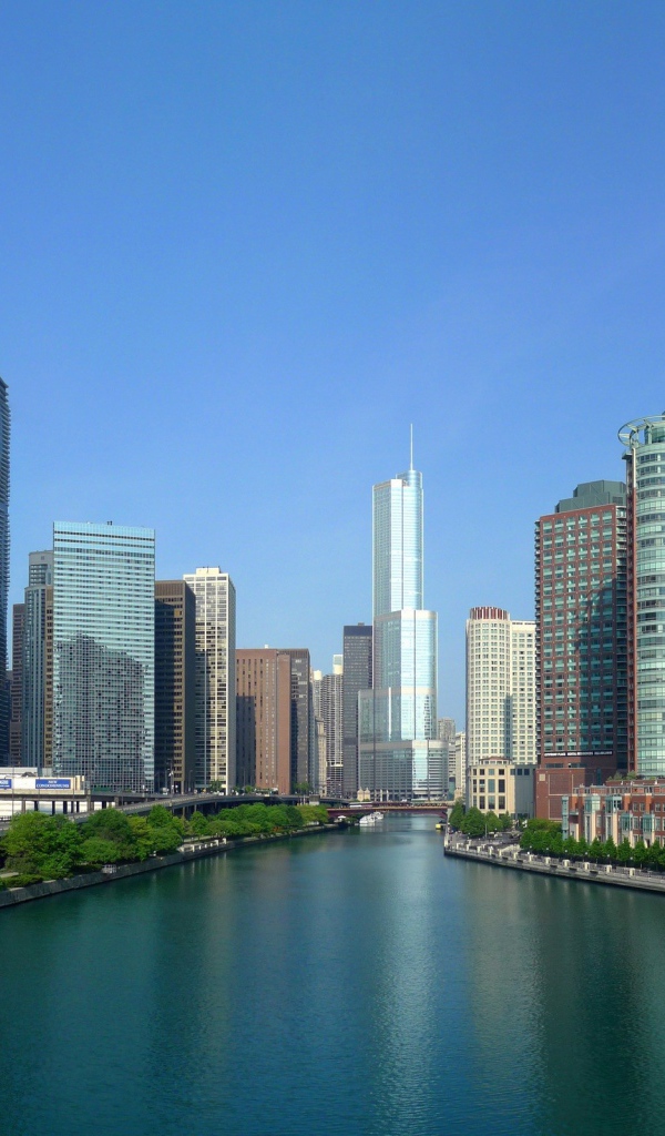 Река в городе Чикаго