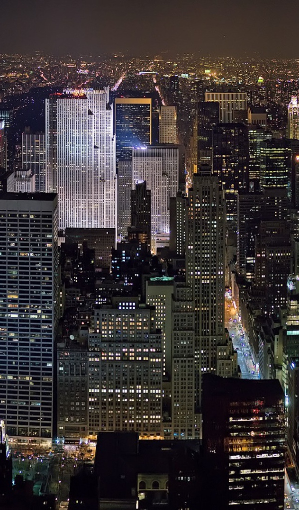 Огни ночного Нью Йорка