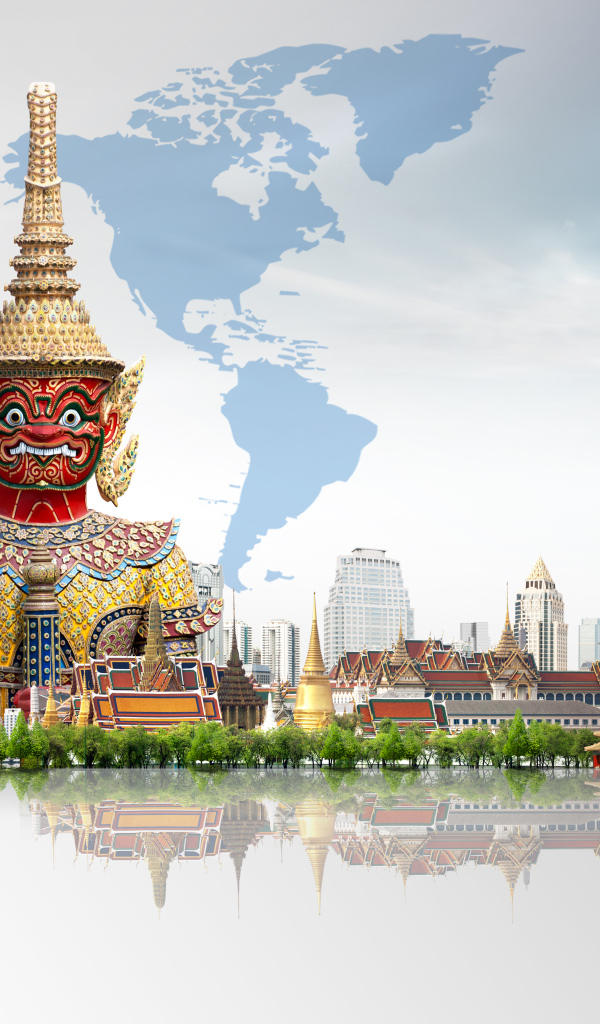 Город Бангкок на карте мира