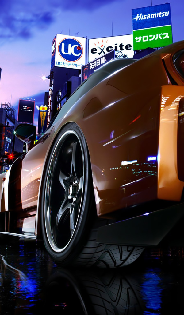 Ночной город в Японии