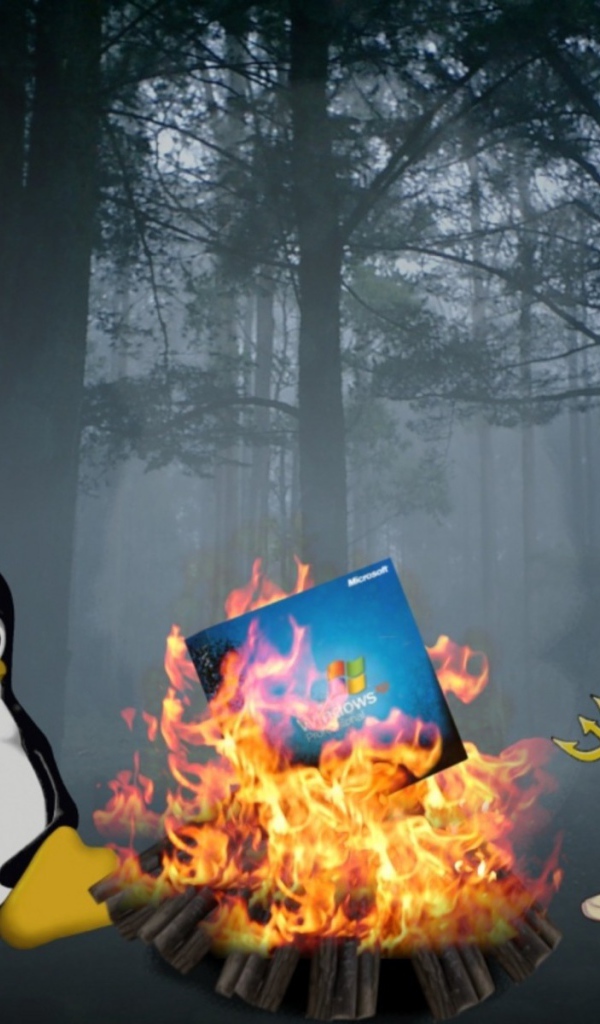 Linux сжигает Windows 