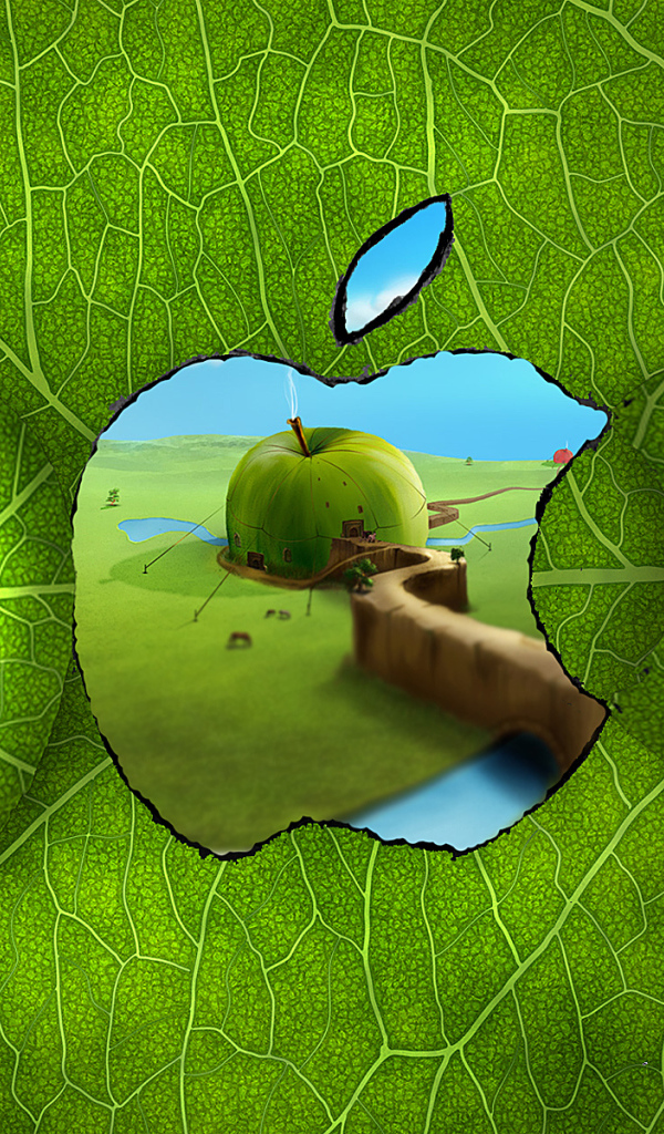 Apple на листке