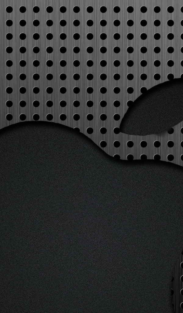 Apple на металлической решетке