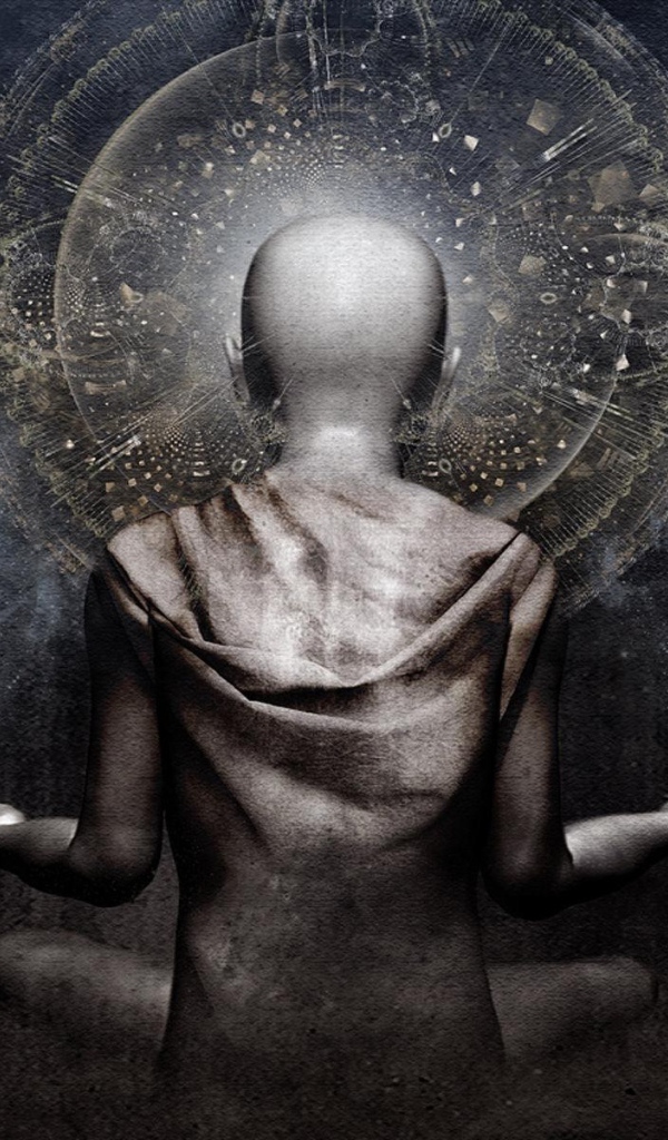 Будда сидит спиной