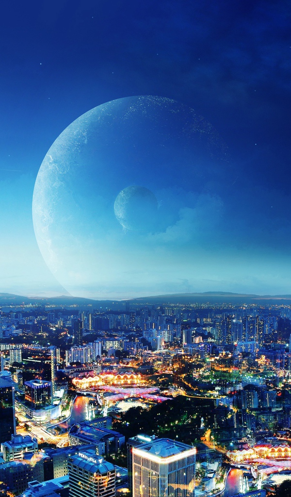 Фантастический ночной город