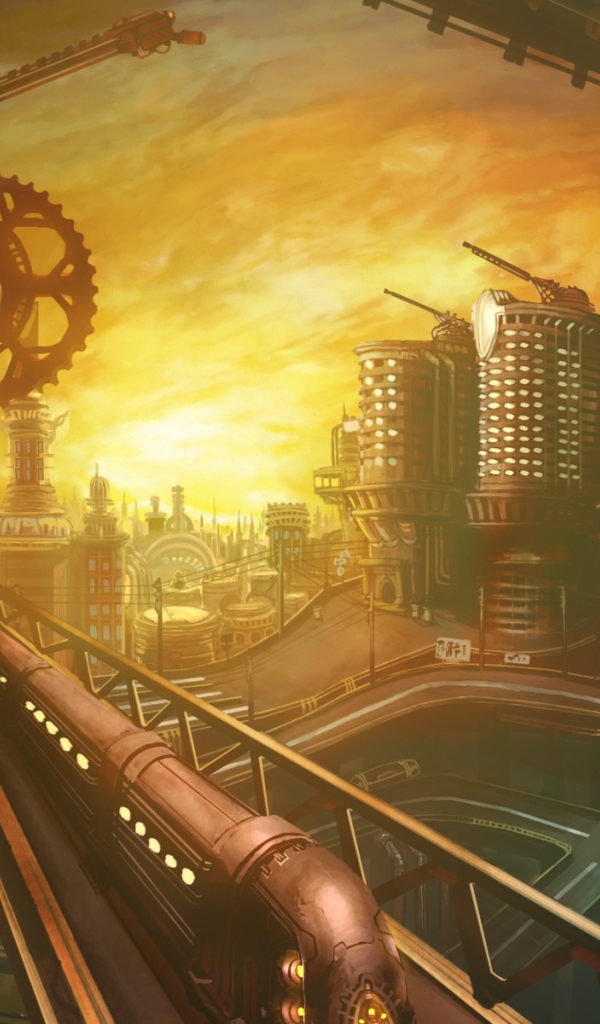 Мрачный город стимпанк