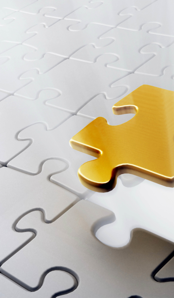 Золотой пазл на месте