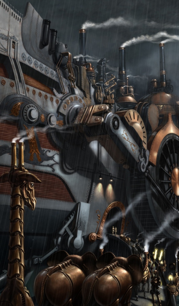 Сухопутный корабль стимпанк