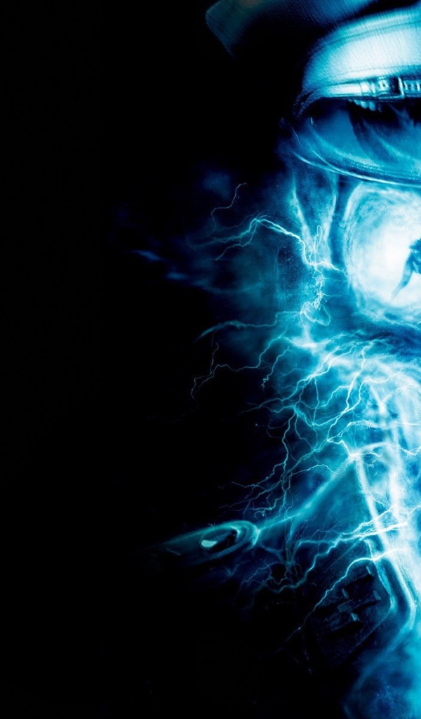 Неоновый череп в фуражке