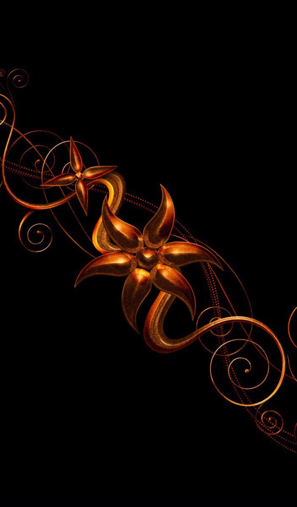 Орнамент на черном фоне