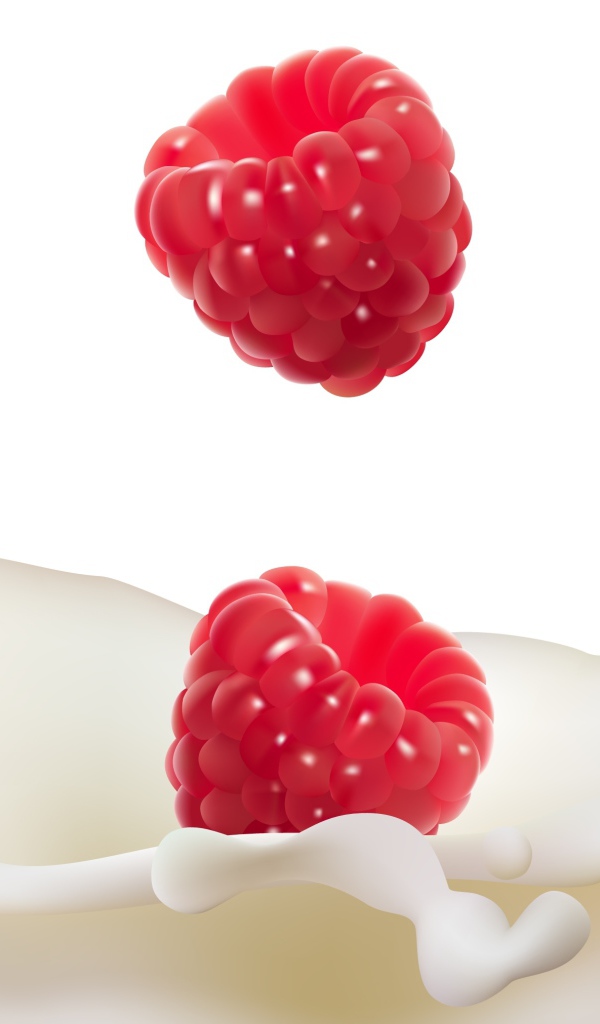 Малина в молоке