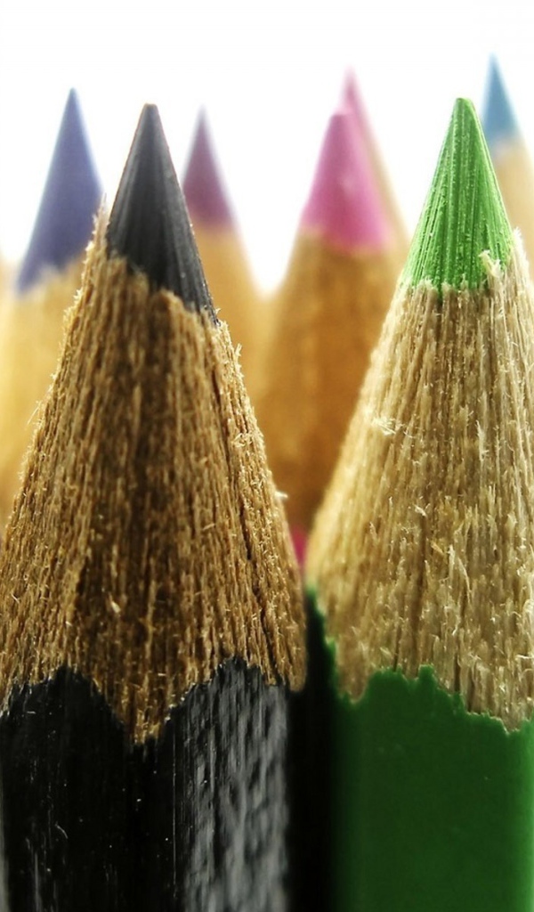Заточенные цветные карандаши