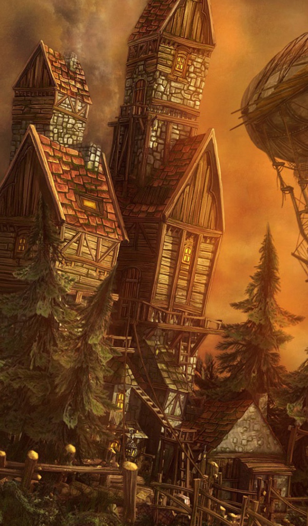 Технологии в лесу стимпанк