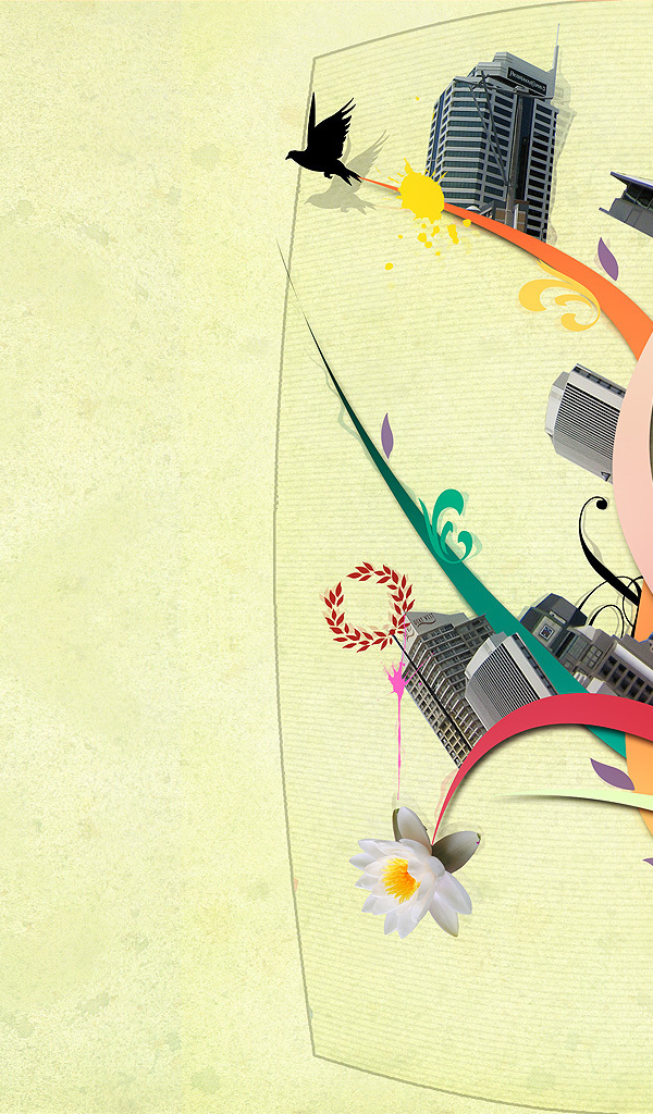 Город на стебле цветка