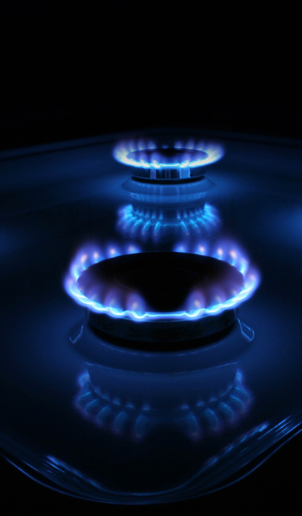 Огонь на газовой плите
