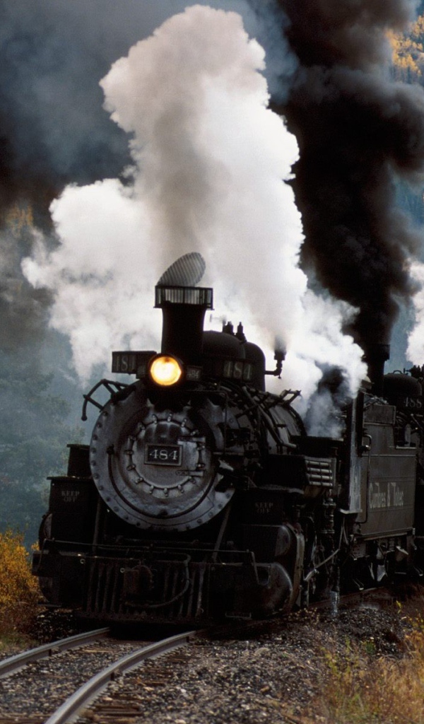 Старый паровоз в Нью Мехико