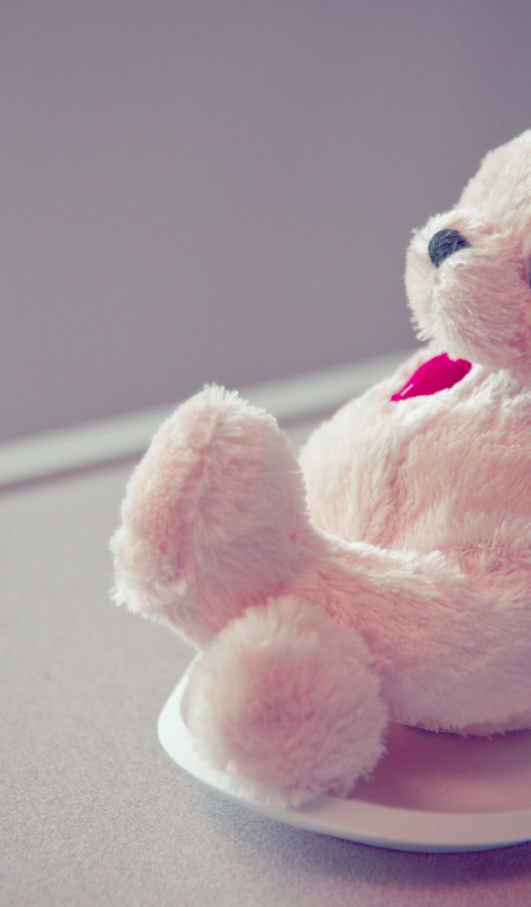 Белый плюшевый мишка