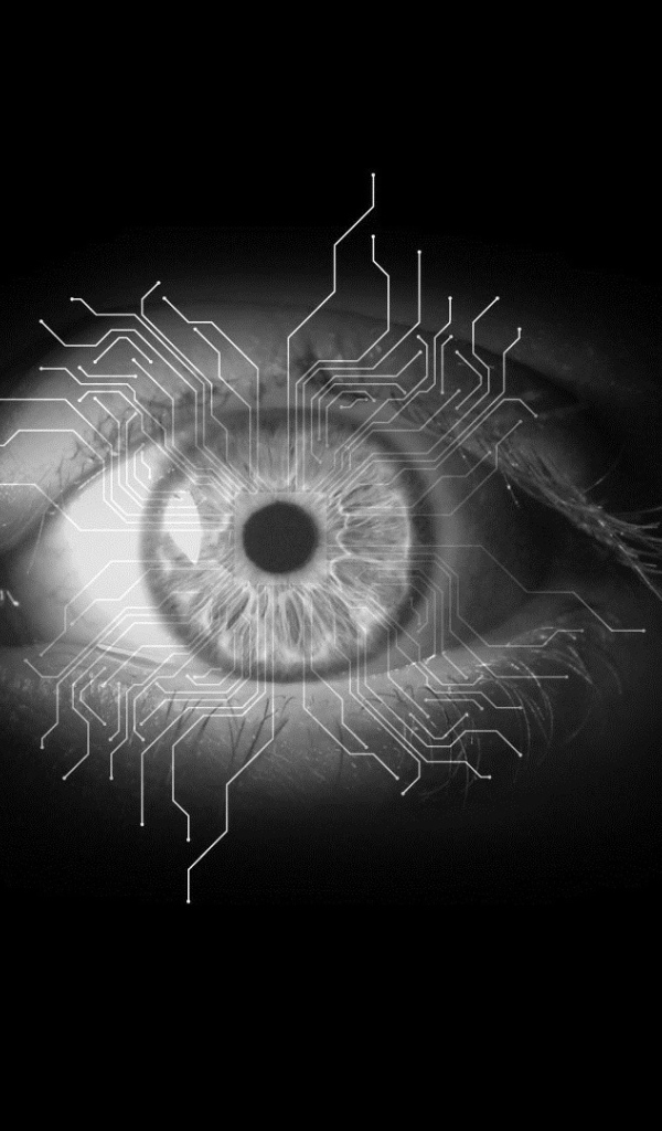 Глаз на черном фоне