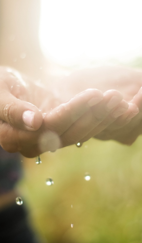 Ладони с водой