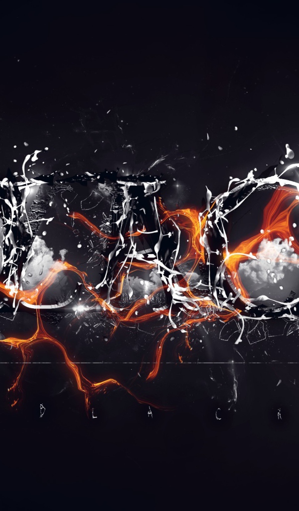 Надпись на черном фоне