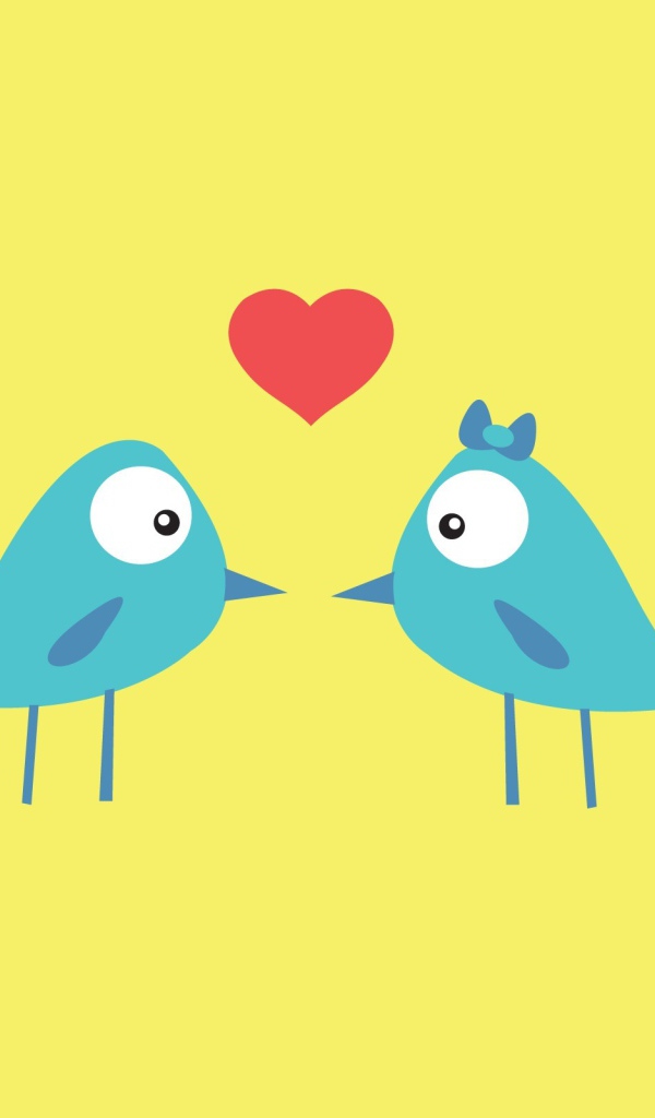Птички и сердечко